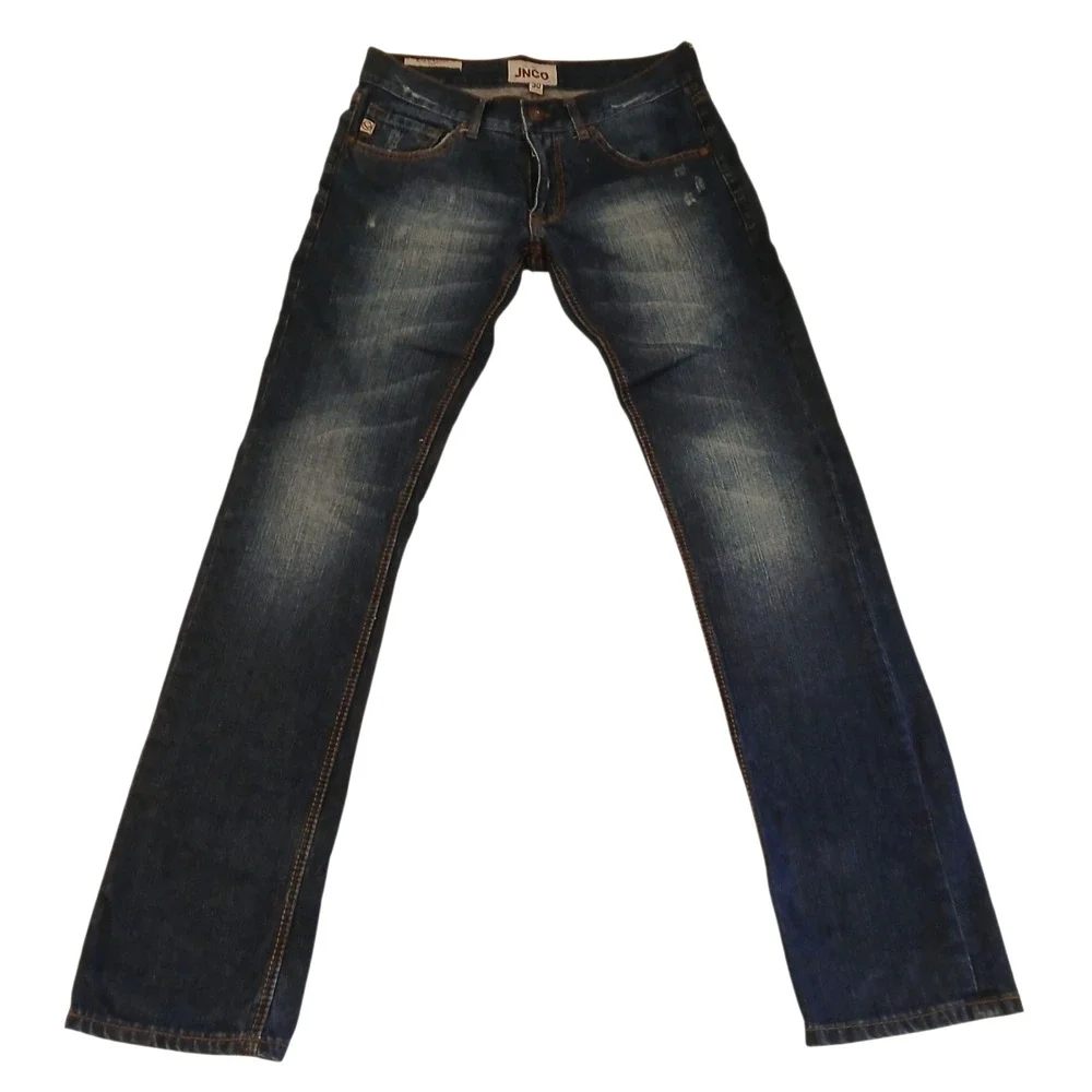 JNCO Jeans Mens 100%‎ Cotton Straight Leg Dark Wash Vintage Denim Size 30x32